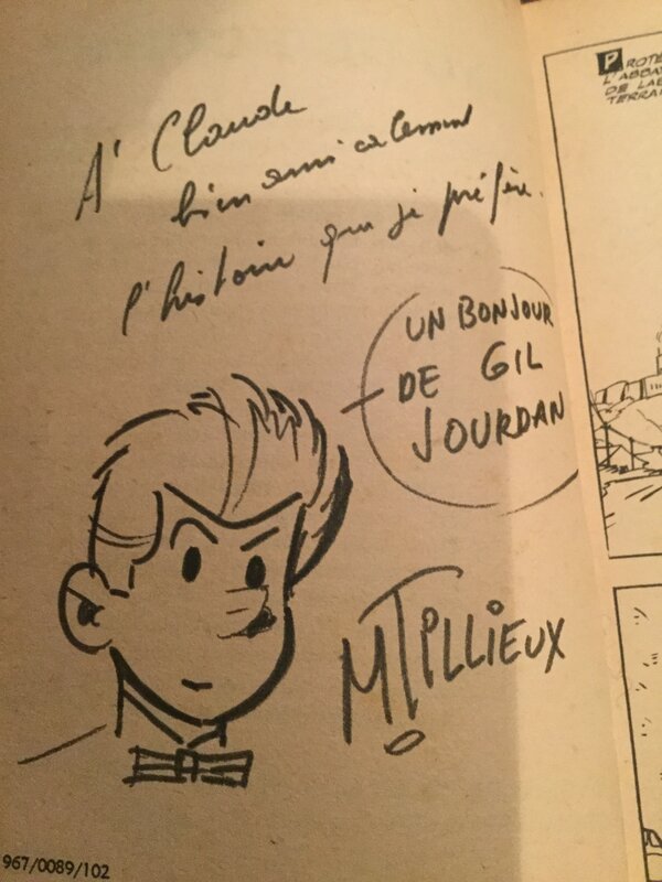 Gil Jourdan par Maurice Tillieux - Dédicace