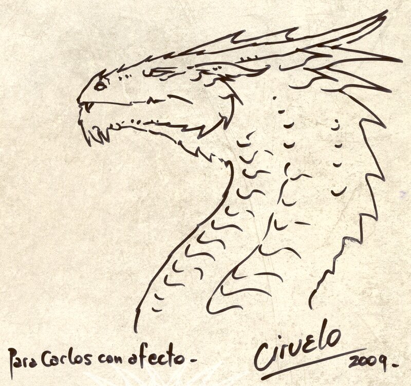 Dragon 2 by Ciruelo - Sketch