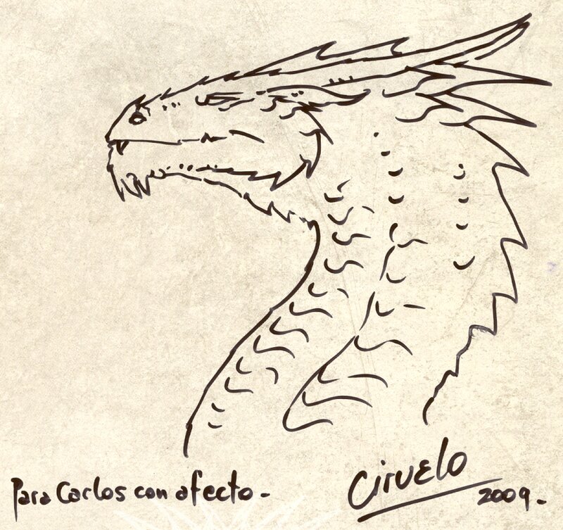 Dragon 2 par Ciruelo - Dédicace