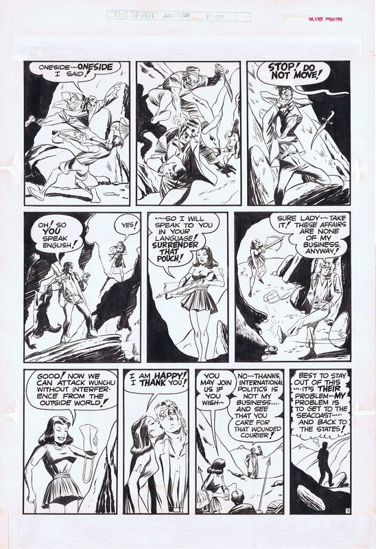 Will Eisner The Spirit June 10, 1951 - Original Illustration