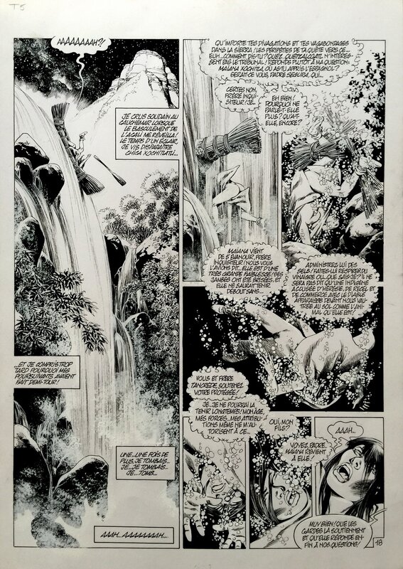 En vente - Jean-Yves Mitton, Quetzalcoatl 5 - La Putain et le Conquistador - page 18 - Planche originale