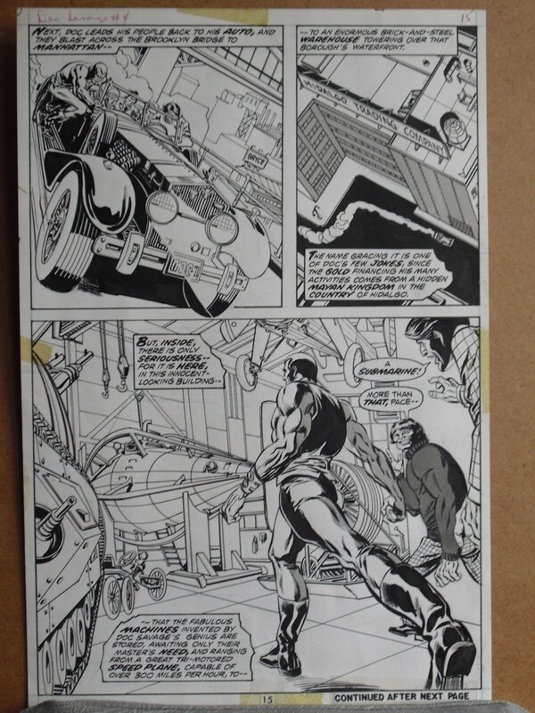 Doc SAVAGE par Ross Andru - Planche originale