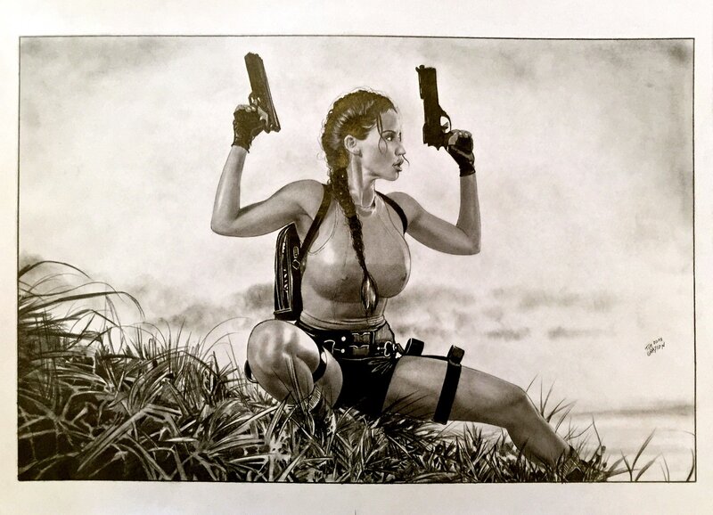 Lara CROFT by Tim Grayson - Original Illustration