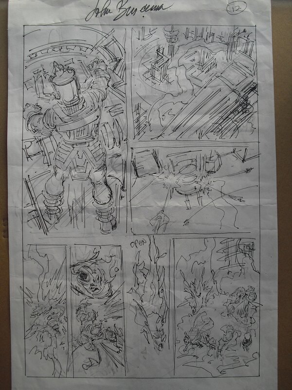 Planche crayonnée de buscema - Original art