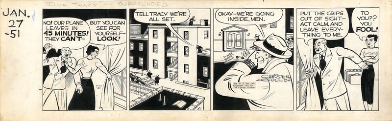 Dick Tracy par Chester Gould - Planche originale