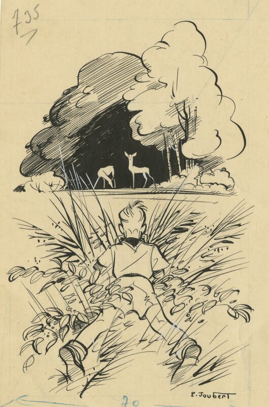 Joubert - L'Escoute 1944 - Original Illustration