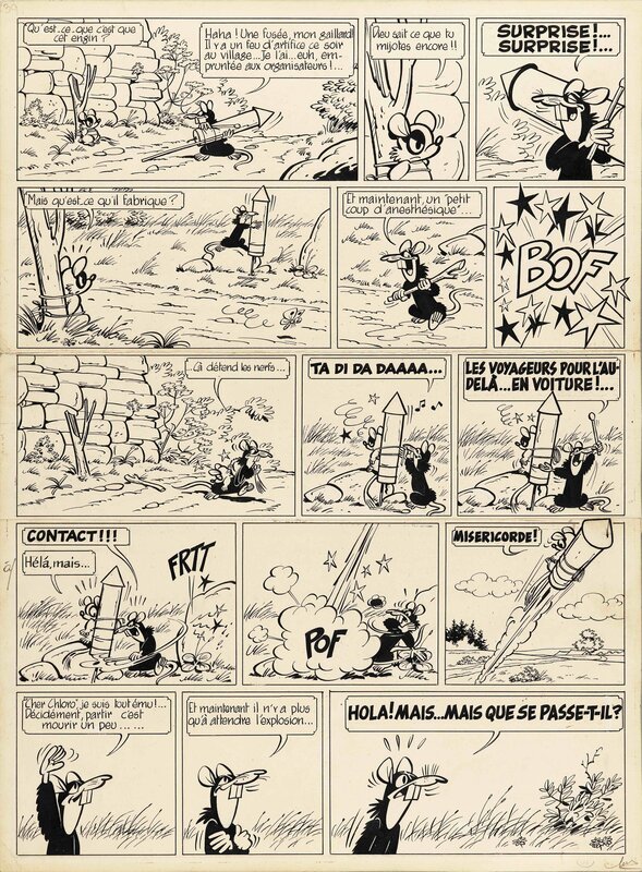 Raymond Macherot, Chlorophylle contre les conspirateurs - Pl 39 - Planche originale