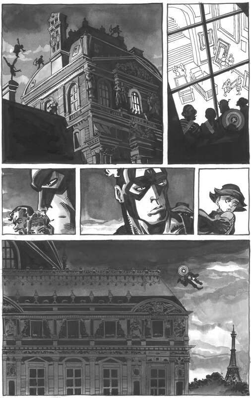 Tim Sale, Captain America White # 4 p. 16 . - Œuvre originale