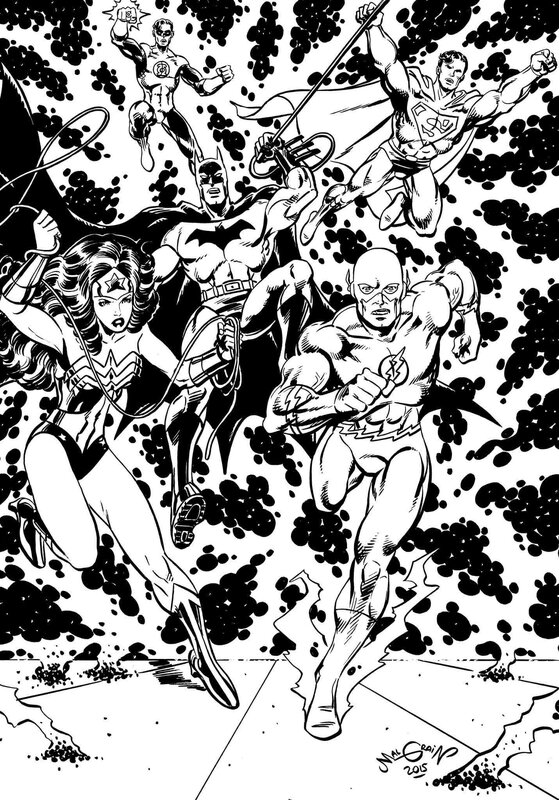 Dc comics en FORCE par chris Malgrain - Original Illustration