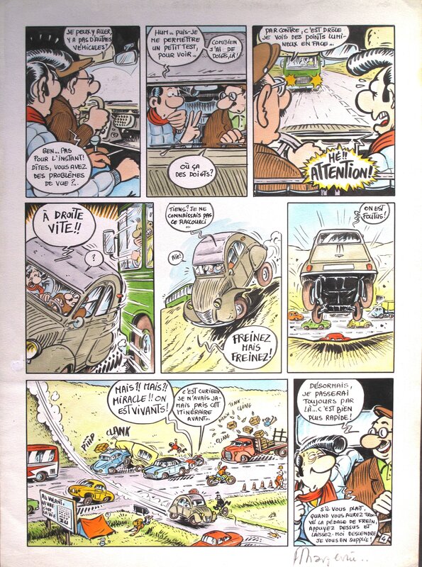 Frank Margerin, Nöel pénard chez Nanar planche 04 - Planche originale