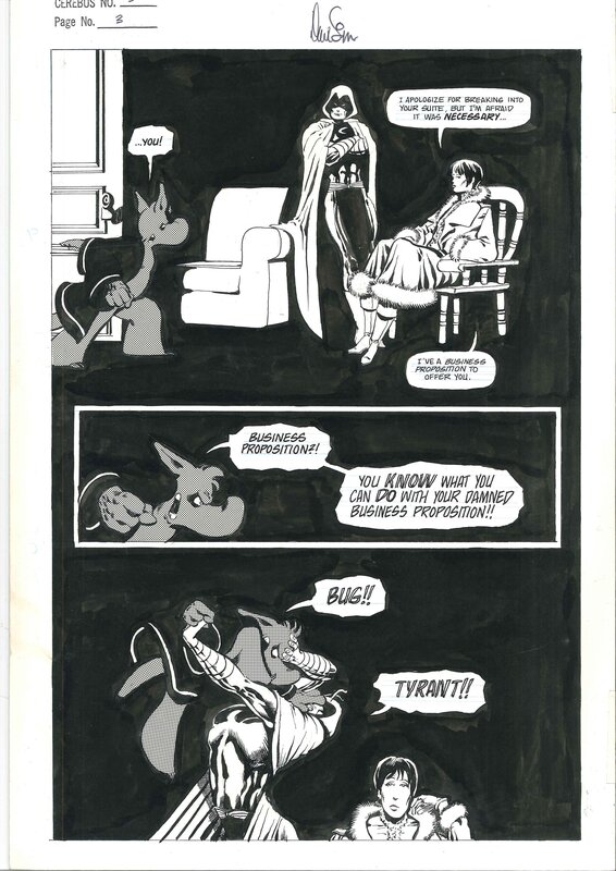 Cerebus 32 page 3 par Dave Sim - Planche originale