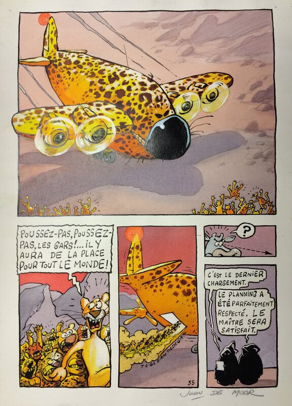 Johan De Moor, LA VACHE  - A MORT L'HOMME, VIVE L'OZONE - Comic Strip