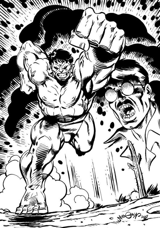 Hulk by chris MALGRAIN - Original Illustration