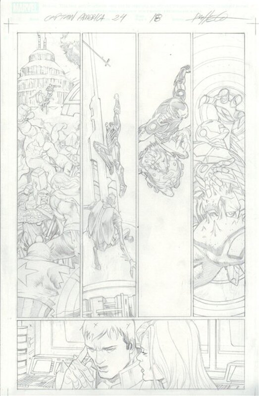 Carlos Pacheco, Captain America 24 page 18 - Planche originale