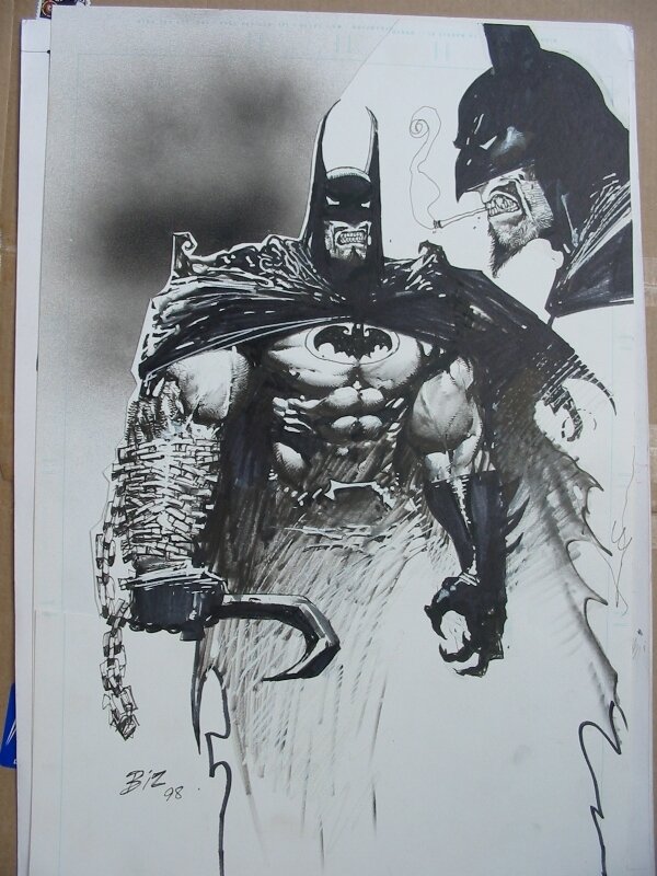 Bisley - BatmanLobo - Illustration originale