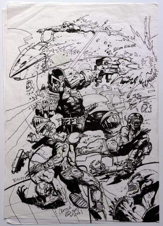 Bisley - Dredd - Original art