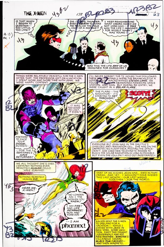 Glynis Wein, X-Men #138 Page 23 Hand-Painted Color Guide - Original art