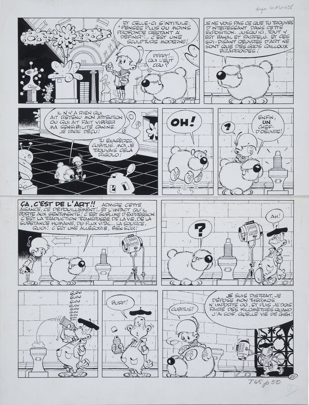 Cubitus - gag n°25 par Dupa - Planche originale