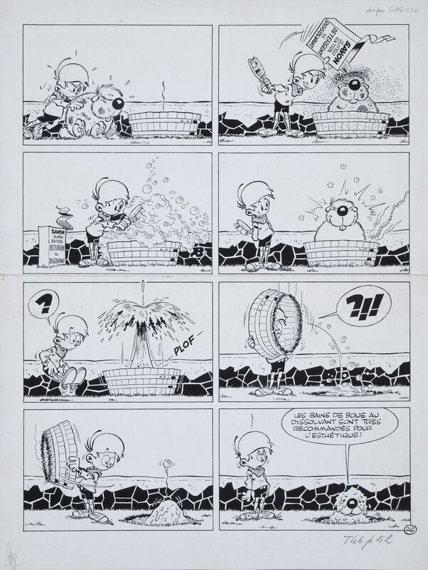 Cubitus - gag n°26 par Dupa - Planche originale