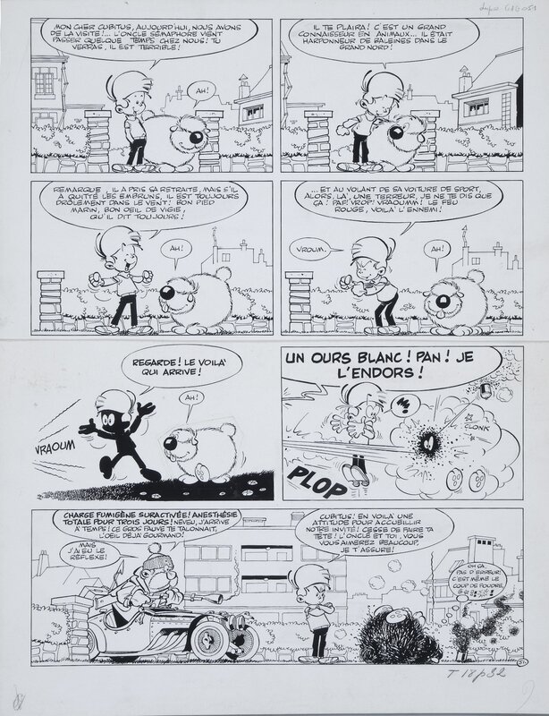 Cubitus - gag n°51 par Dupa - Planche originale