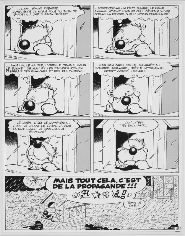 Cubitus - gag n°93 par Dupa - Planche originale