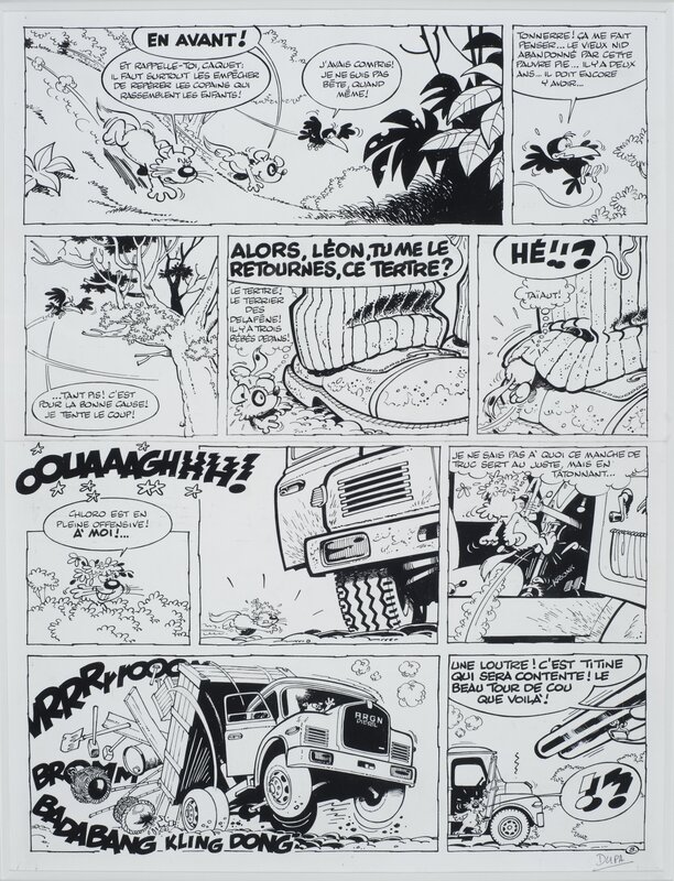 Dupa, Greg, Chlorophylle et le grand exode - planche 8 - Comic Strip