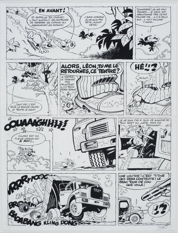 Dupa, Greg, Chlorophylle et le grand exode - planche 8 - Planche originale