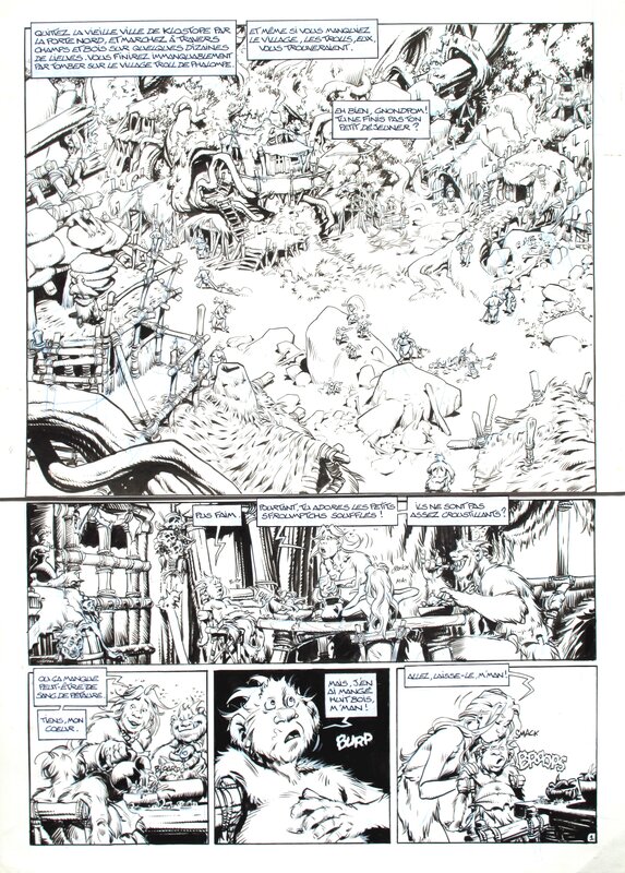 Jean-Louis Mourier, Scotch Arleston, Claude Guth, Trolls de Troy 05 ( Les malifices de la Thaumaturge) - Planche originale