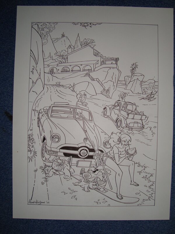 Franka Ford V8 1950 par Henk Kuijpers - Illustration originale