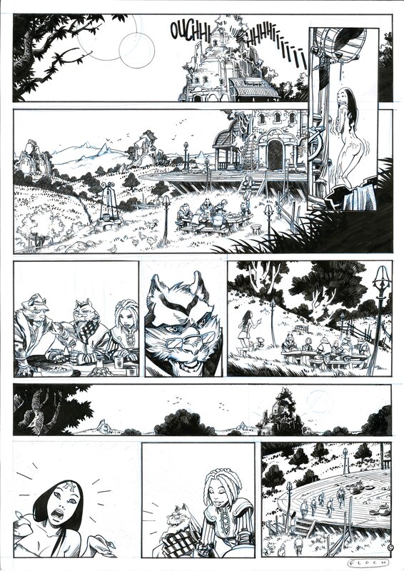 Adrien Floch, Les naufragés d'Ythaq T4 (L'Ombre de Khengis) - Encrage P12 - Comic Strip