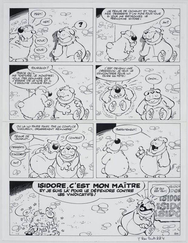 Cubitus - gag n°224 par Dupa - Planche originale