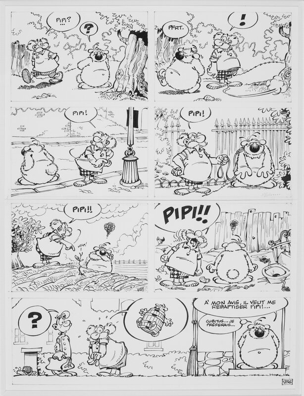 Cubitus - gag n°936 par Dupa - Planche originale