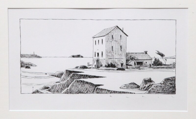 François Avril, Paysage de Bretagne Nord -  embruns et lumière - Original Illustration