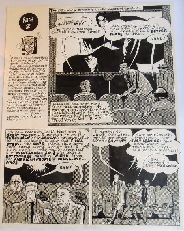 Daniel Clowes, Lloyd LLEWELLYN : CRAZY HOT-ROD...BEYOND JUPITER - Planche originale