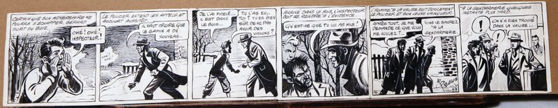 René Pellos, L'homme à la valise - Gérard sort du bois - Planche originale