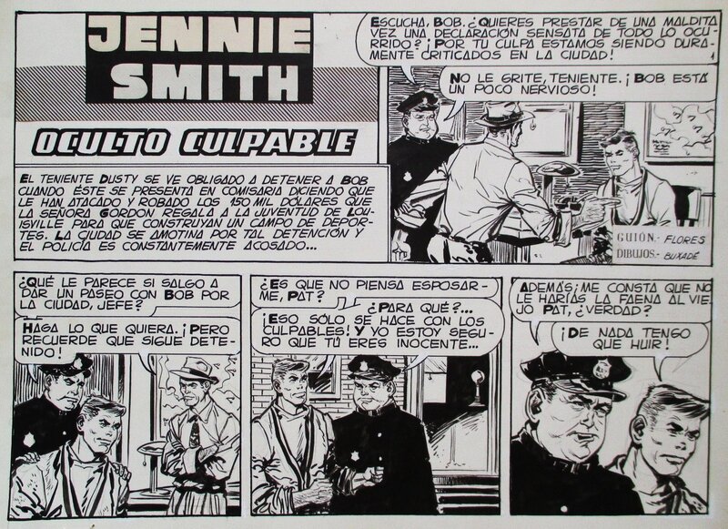 Jordi Buxade, Oculto culpable - Page titre - Jennie Smith n°11, collection Sutilezas, 1962, S.A.D.E. Publicaciones - Comic Strip