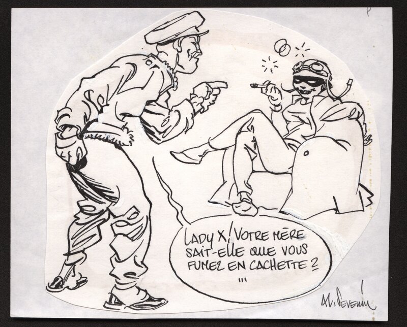 Al Severin, Al Séverin - Illustration - Buck Danny - Illustration originale