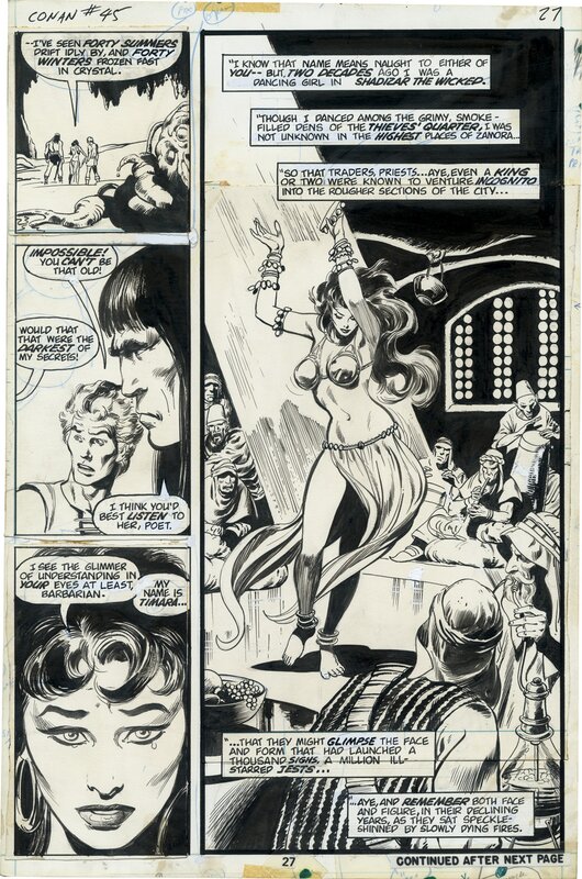 John Buscema, Neal Adams, Bob McLeod, Russ Heath, Joe Rubinstein, Conan The Barbarian 45 page 15 - Planche originale