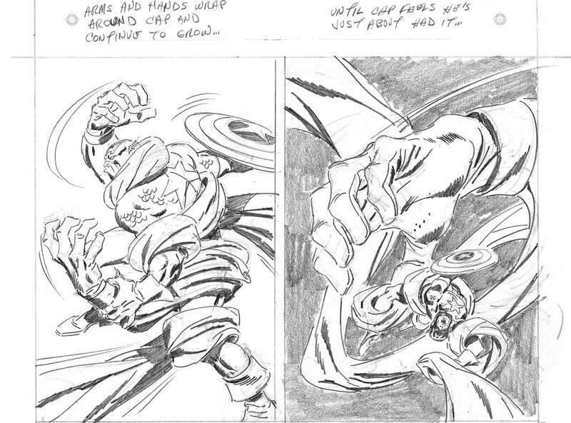 John Buscema, Captain America 115 unpublished pencils - Comic Strip