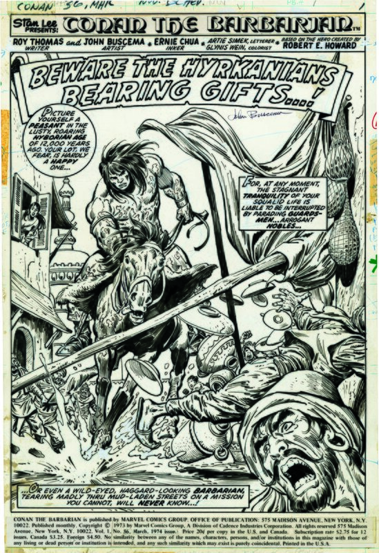 John Buscema, Ernie Chan, Conan The Barbarian 36 page 1 - Comic Strip