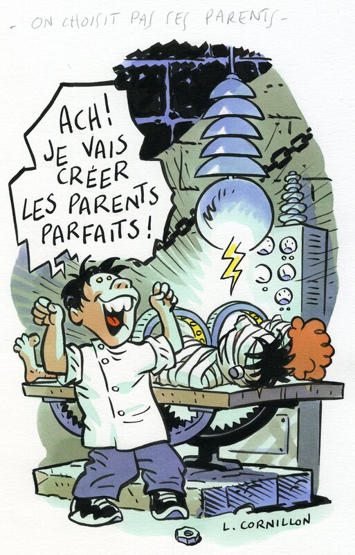 Frankenstein Jr ! by Luc Cornillon - Original Illustration