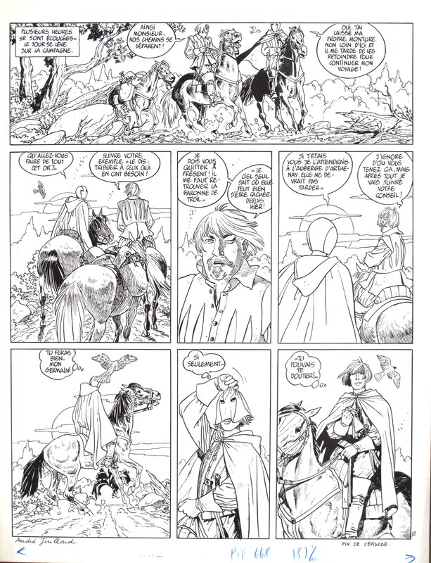 André Juillard, Masquerouge 03 ( Le rendez-vous de Chantilly ) - Planche originale