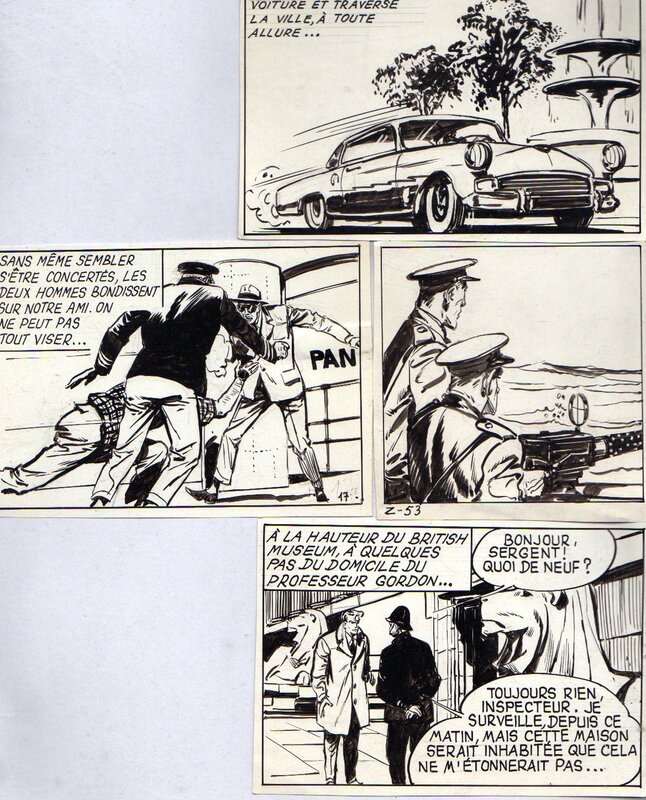 Jean Pape, Inspecteur O'Brien - Quatre cases orphelines - Comic Strip