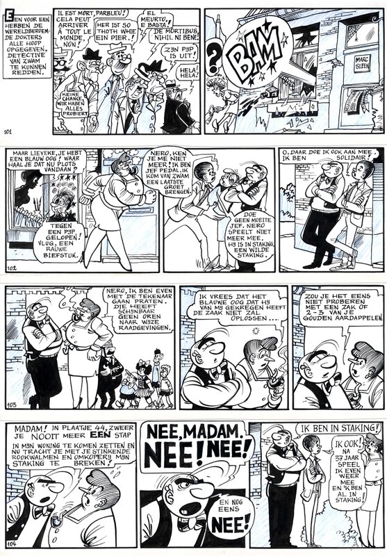 Nero - Néron par Marc Sleen - Planche originale