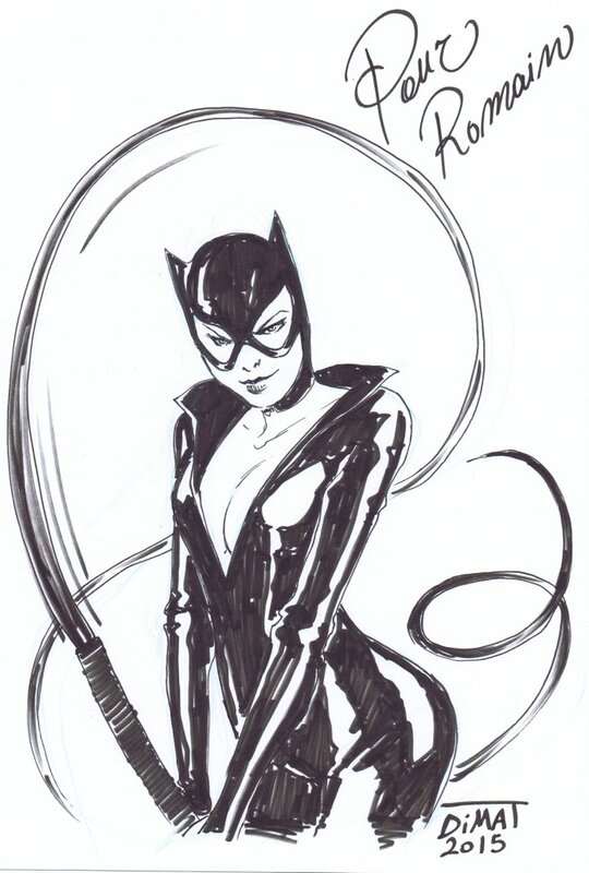 Catwoman par Dimat - Dédicace