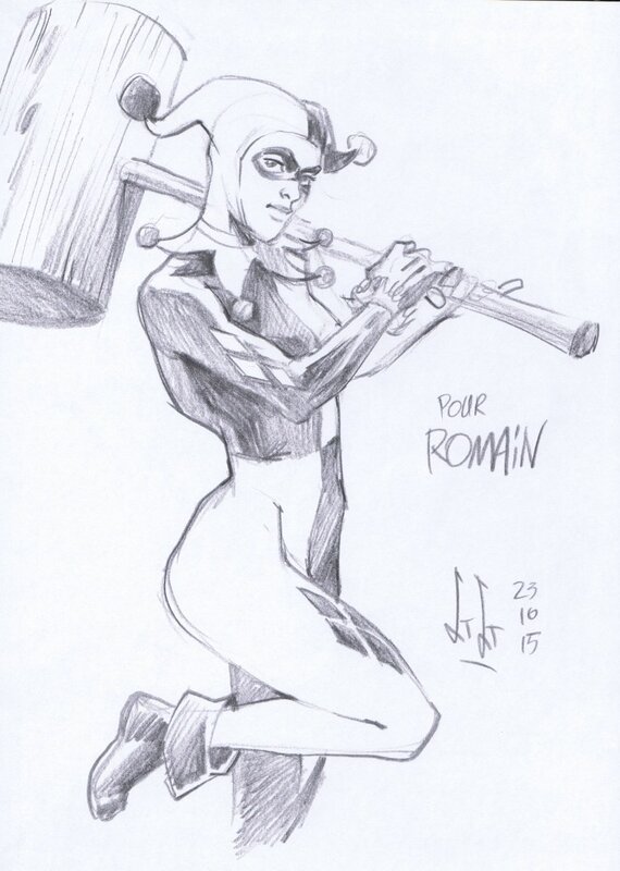 Harley Quinn by Laurent Libessart - Sketch