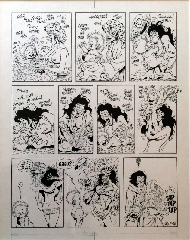 Gotlib, Rhâ-Gnagna - Le bébé - - Planche originale