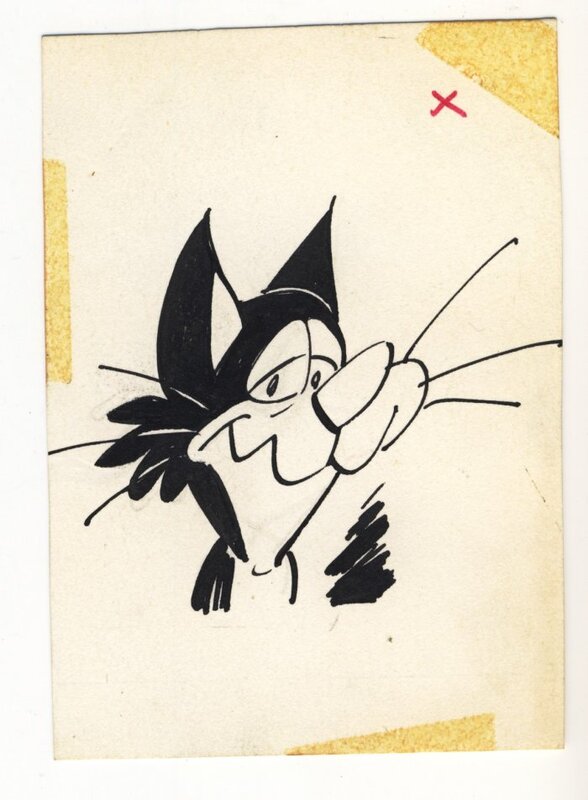 Pantoufle, 1966. by Raymond Macherot, René Goscinny - Original Illustration
