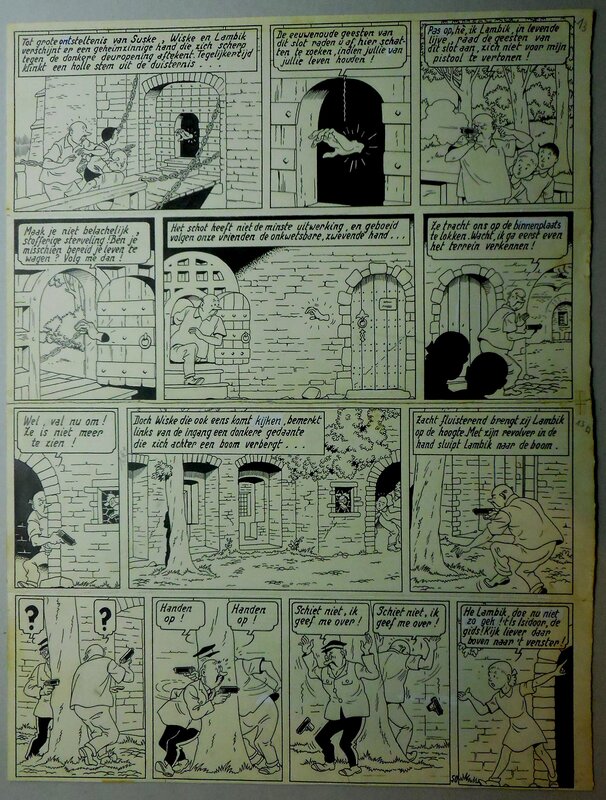 Willy Vandersteen, De schat van Beersel - Le trésor de Beersel - 1952 - Planche originale