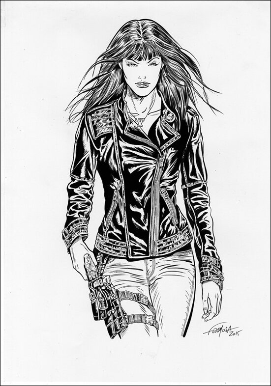 Buck Danny - Lady X by Gil Formosa - Original Illustration